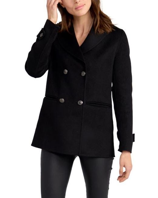 Belle & Bloom Black Forget You Wool Blend Military Peacoat