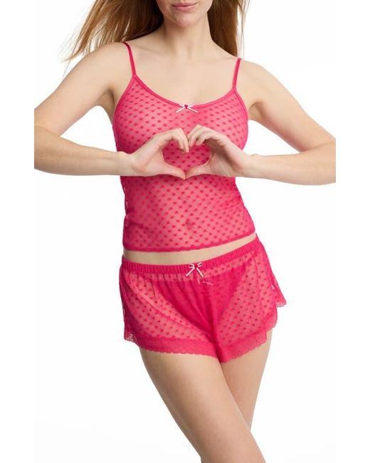 Skarlett Blue Pink Heart Breaker Lace Shorts