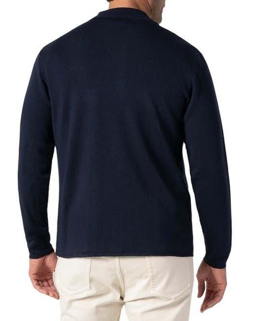 Robert Talbott Blue Landon Sweater Jacket for men