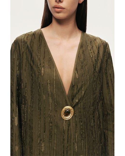 Nocturne Green Textured Tailored Jacket