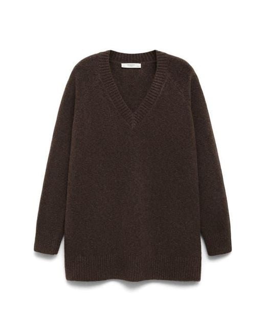 Mango Black V-Neck Sweater