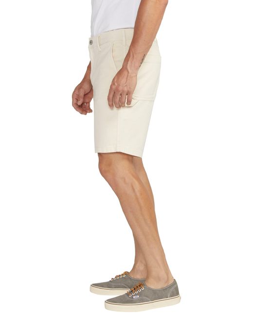 Silver Jeans Co. Natural Relaxed Fit Twill Painter Shorts for men