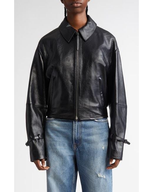 Acne Black Leather Jacket