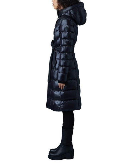 Mackage Blue Coralia Water Resistant Hooded 800 Fill Power Down Coat