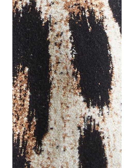 Balmain Multicolor Leopard Jacquard Fit & Flare Minidress
