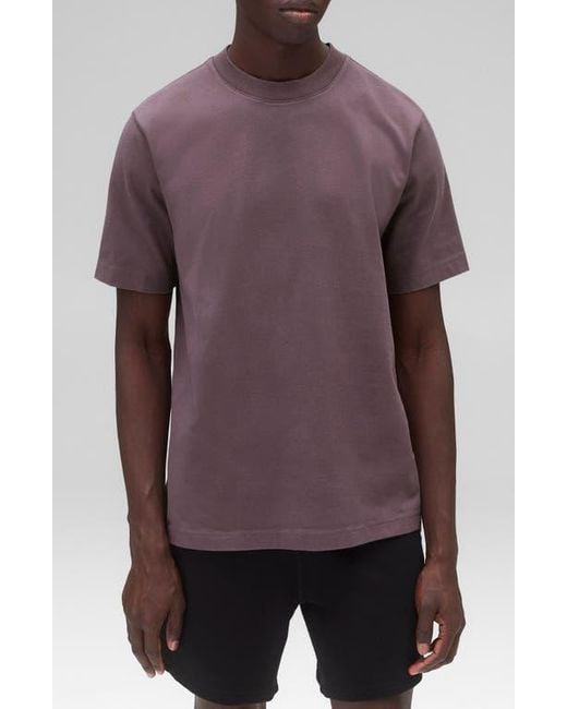 Reigning Champ Purple Midweight Jersey T-Shirt for men