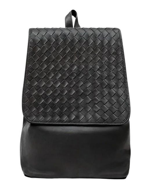 Deux Mains Black Woven Backpack