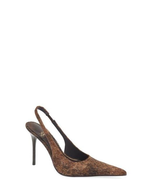 Jeffrey Campbell Brown You Wish Genuine Calf Hair Pointed Toe Pump