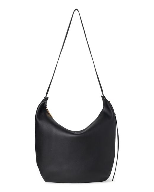 The Row Allie North/south Leather Shoulder Bag in Black | Lyst