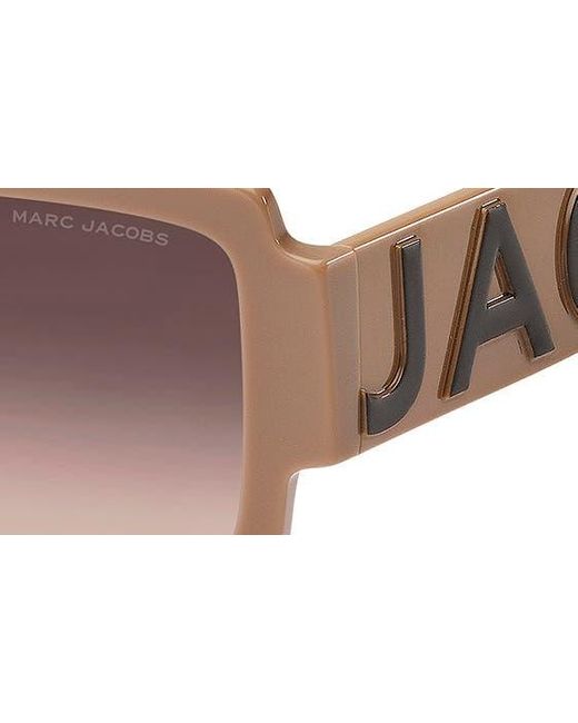 Marc Jacobs Multicolor 55mm Gradient Rectangular Sunglasses