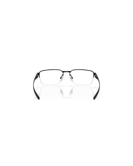 Oakley Black 56Mm Rectangle Optical Glasses for men