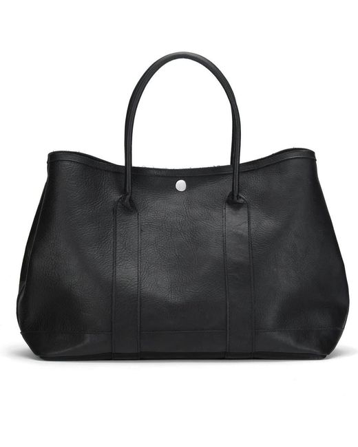 EZRA ARTHUR Black Audrey Soft Steer Leather Tote Bag