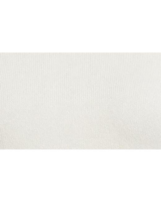 Reformation White Lian Crewneck Cashmere Sweater