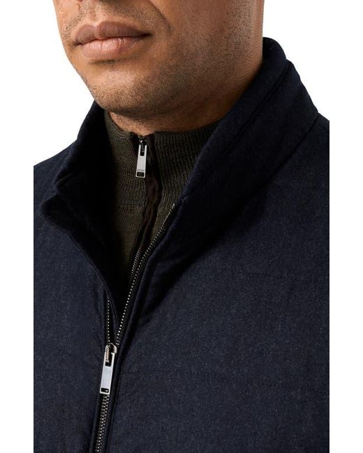 Eton Men's Black Quilted Wool Vest