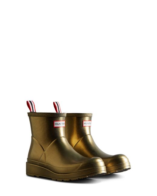 HUNTER Original Short Nebula Play Rain Boot in Brown Lyst