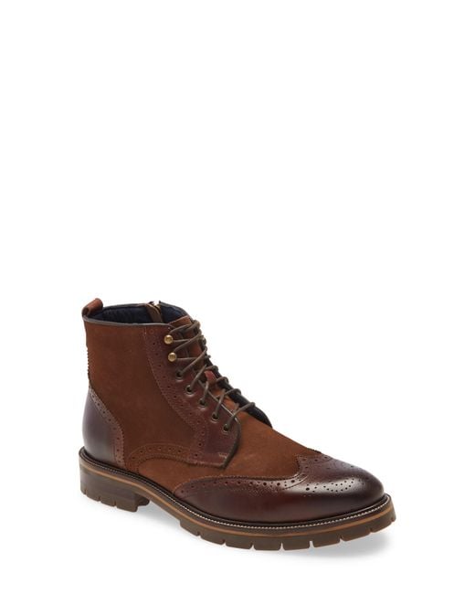 johnston & murphy cody wing tip zip boot