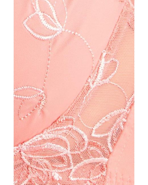 Hunkemöller Pink Diva Embroidered Mesh Underwire Bra