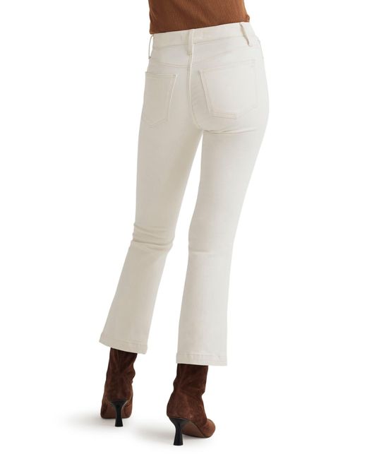 Madewell White Kick Out Crop Mid Rise Jeans