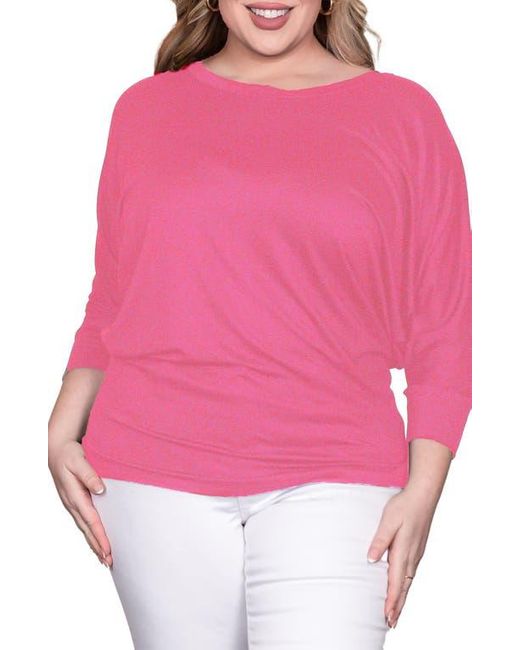 Standards & Practices Pink Dolman Sleeve Stretch Modal Top