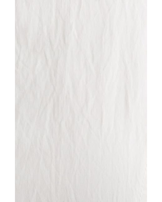 Mango White Pumpkin Sleeveless Bubble Hem Midi Dress