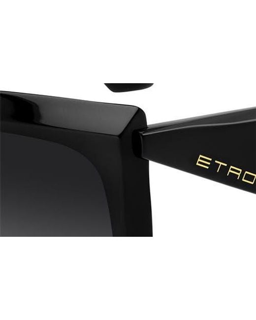 Etro Black 57Mm Square Sunglasses