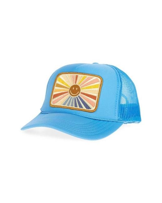 Friday Feelin Blue Sunray Smile Patch Trucker Hat