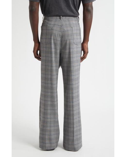 Amiri Gray Check Wool Bootcut Pants for men