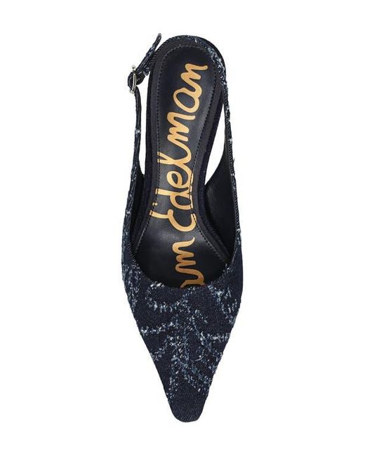 Sam Edelman Blue Bianka Slingback Pointed Toe Pump