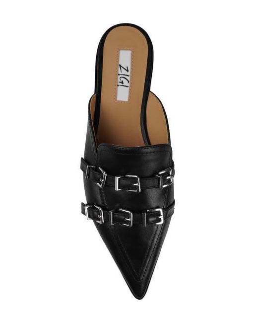 Zigi Black Roussih Pointed Toe Mule
