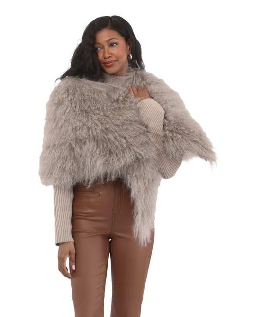 Gorski Brown Select Mongolian Lamb Shawl