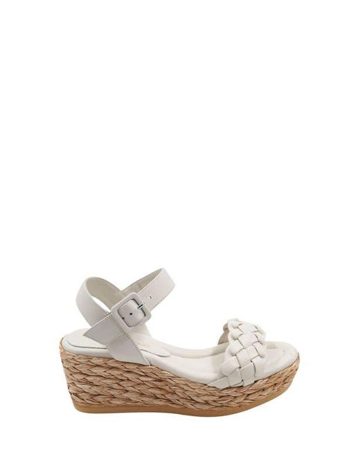 Andre Assous White Cecilia Platform Wedge Sandal