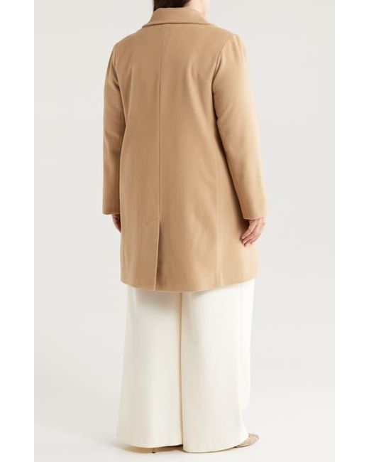 Fleurette Natural Italian Wool Notched-Collar Coat