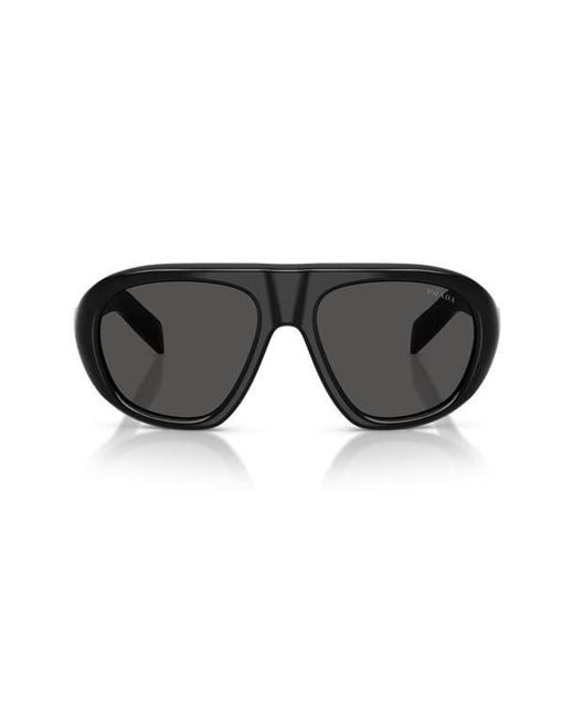 Prada Black 56Mm Irregular Sunglasses