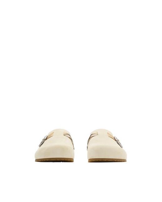 Burberry White Suede Urchin Clogs