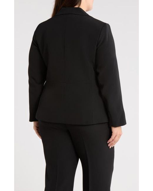 Kasper Black Stretch Crepe Two-Button Blazer
