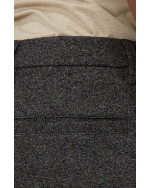 Bugatchi Blue Flat Front Wool & Cotton Blend Chino Pants for men