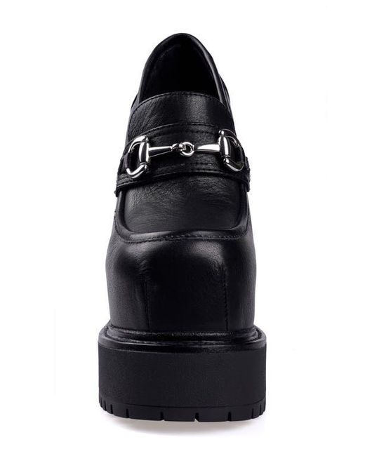Zigi Black Thai Platform Bit Loafer Pump