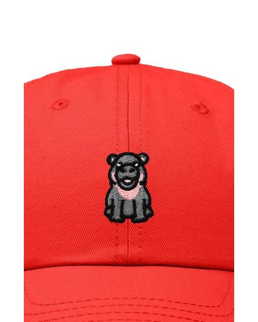 Alix Hippo Embroidered Adjustable Hat