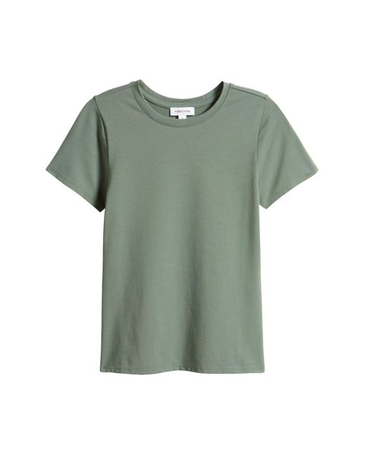 Nordstrom Green Pima Cotton Blend Crewneck T-shirt