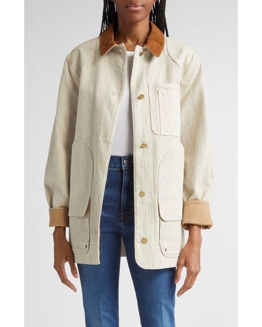 Veronica Beard Natural Abbas Cotton Barn Jacket
