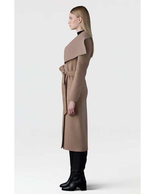 Mackage Natural Mai Wool Long Wrap Coat