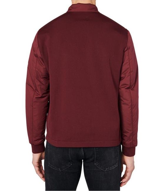 Con.struct Red Solid Padded Hybrid Jacket for men