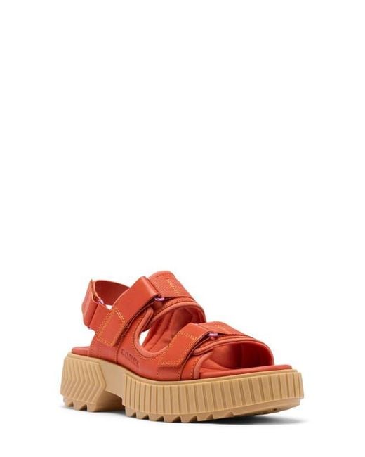 Sorel Red Ona Ave Multistrap Mid Sandal