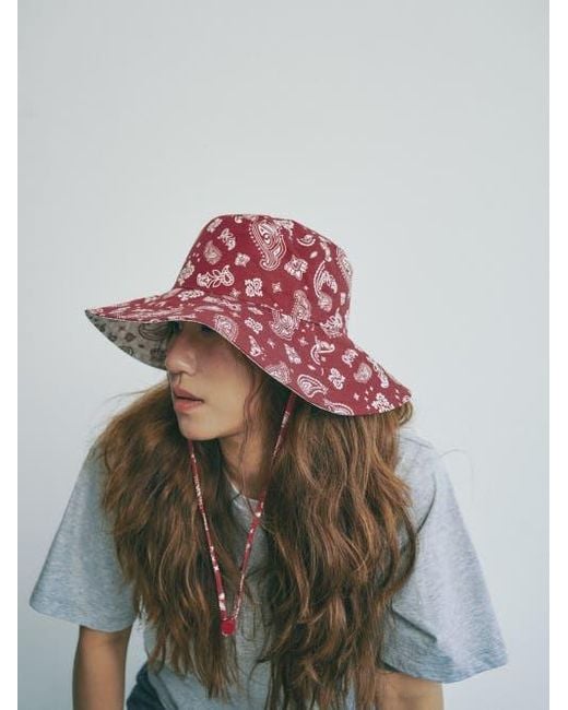 Lost Pattern Multicolor Paisley Cotton Reversible Sun Hat