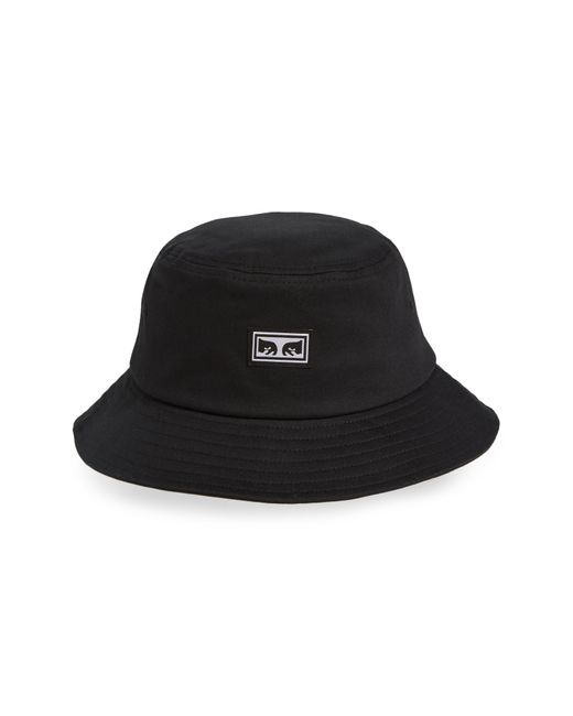 Obey Black Icon Eyes Ii Linen Bucket Hat for men