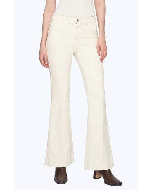 Bayeas White High Waist Flare Jeans