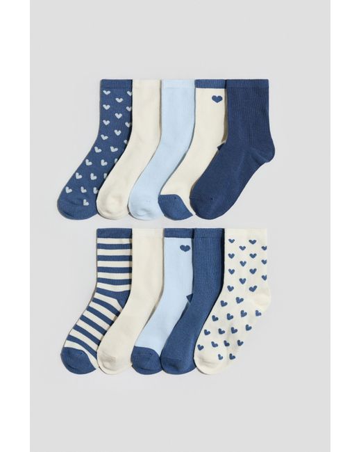 H&M Blue 10-Pack Socks