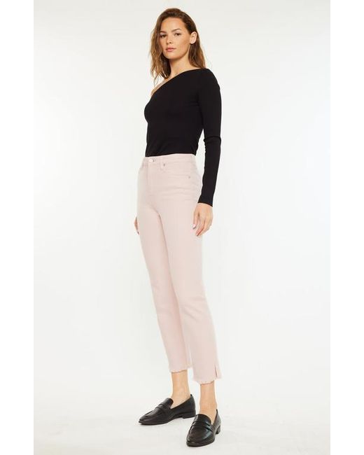 Kancan Black Tiana High Rise Slim Straight Jeans