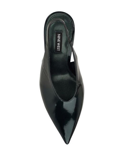 Nine West Black Kates Slingback Pointed Toe Pump