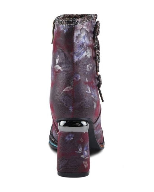 Spring Step Purple Carre Cap Toe Bootie